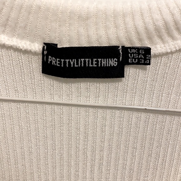 Pretty Little Thing White Collar Dress - Picture 4 of 5